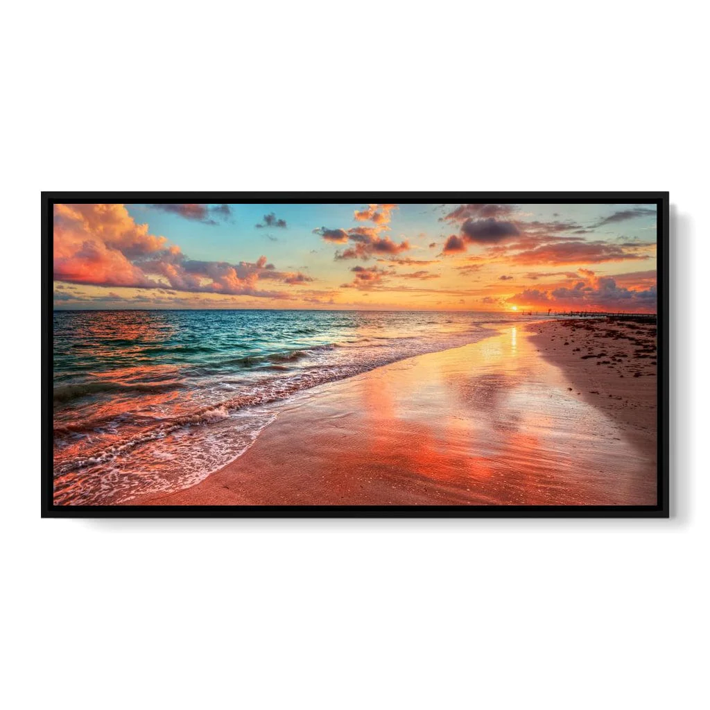 Sunset Over an Ocean Beach Shore - Image 14