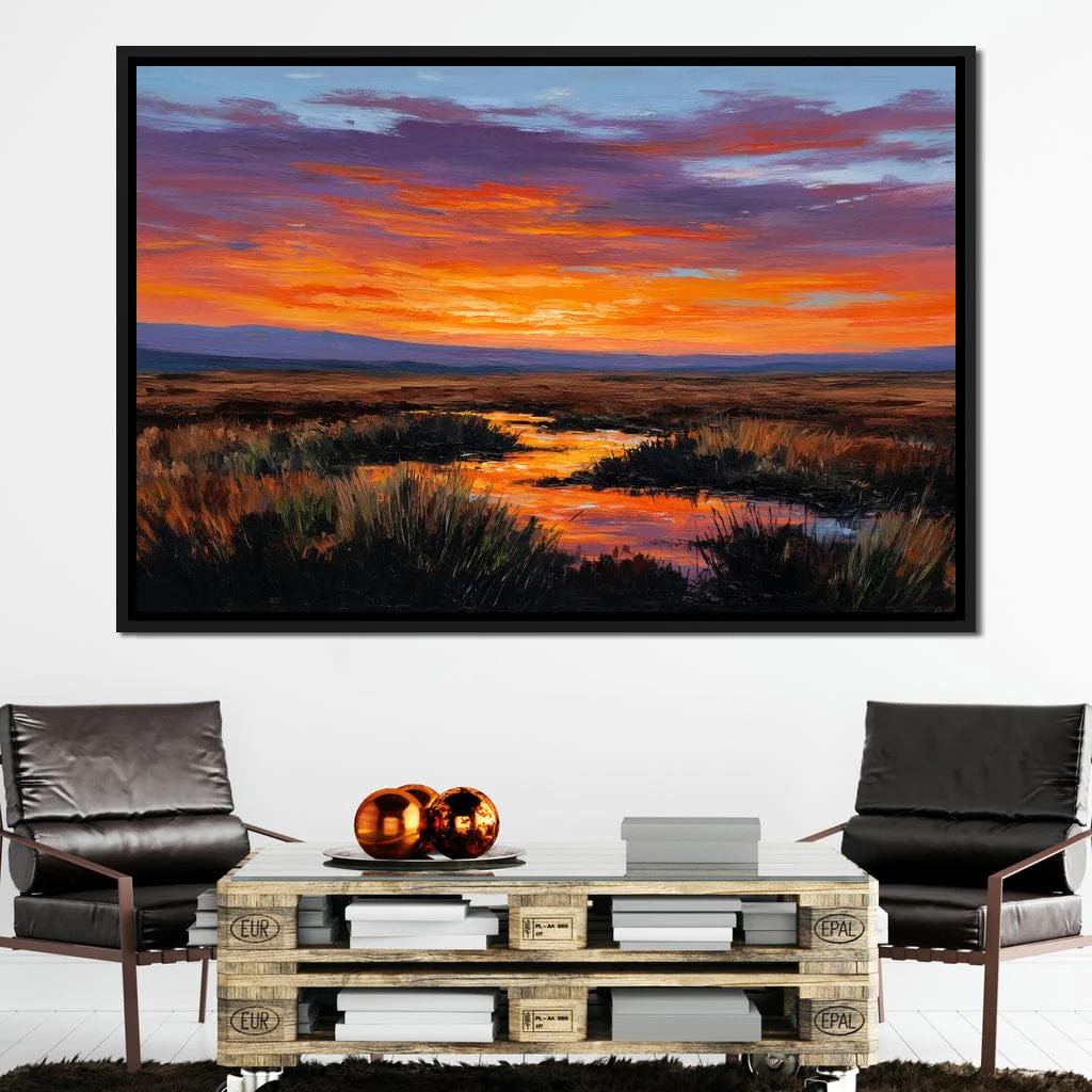 Sunset River Over Marshland - Image 4