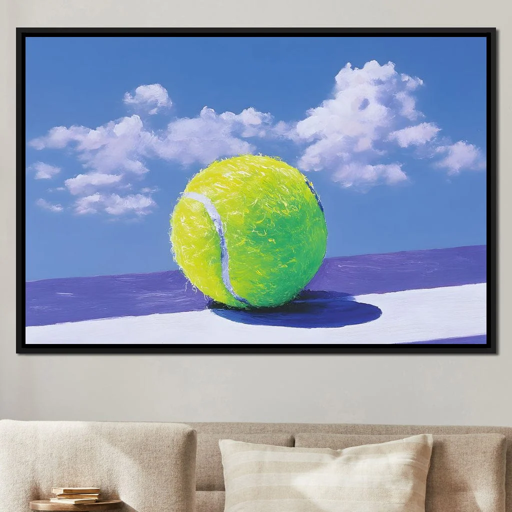 Tennis Ball Under Summer Sky