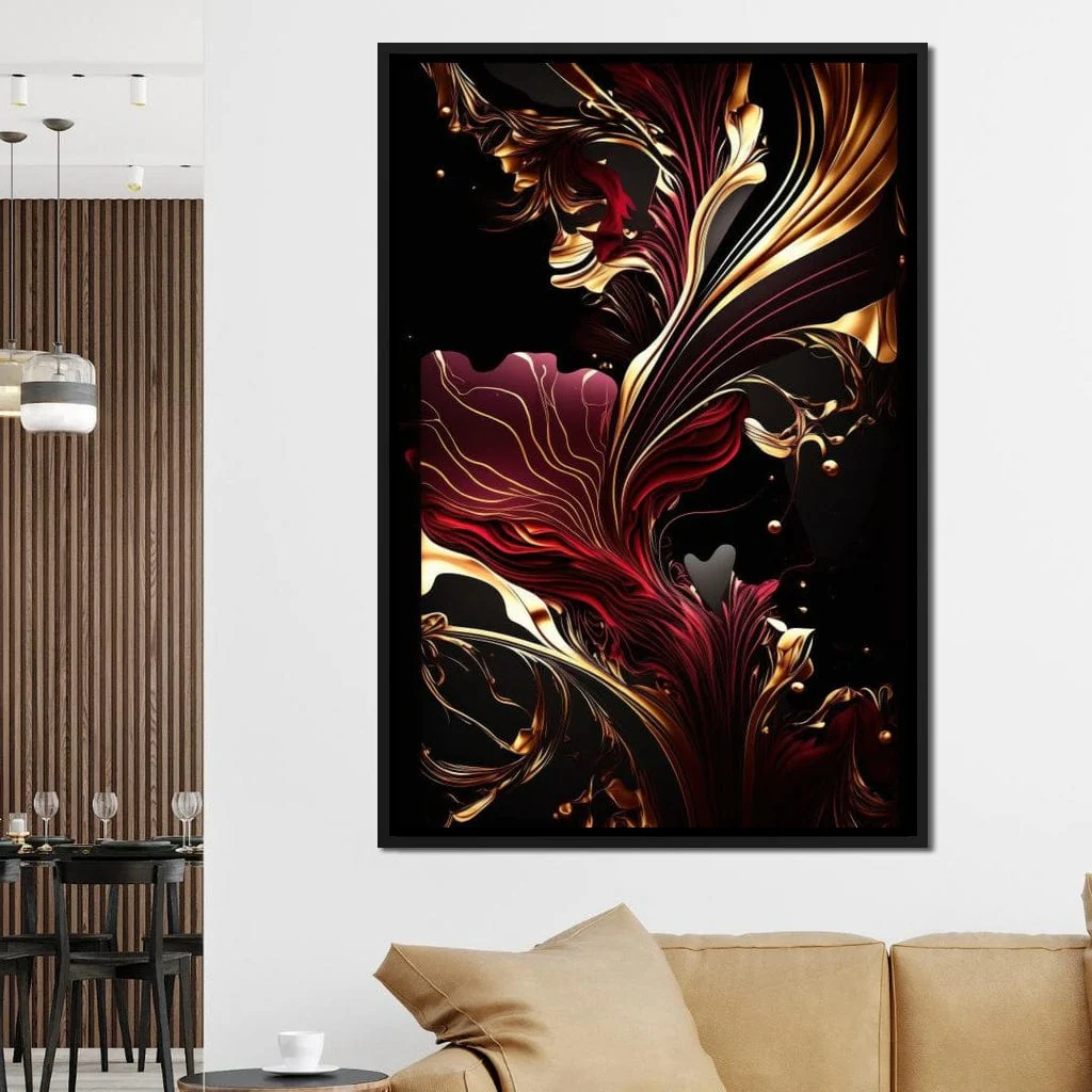 The Marble-Lux Collection: Dark Red & Vibrant Gold 02