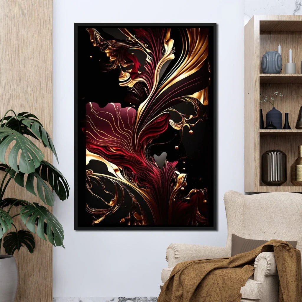 The Marble-Lux Collection: Dark Red & Vibrant Gold 02 - Image 11