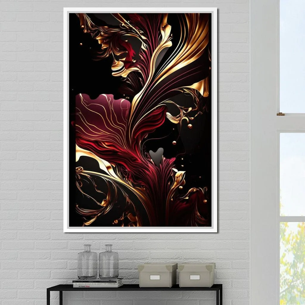 The Marble-Lux Collection: Dark Red & Vibrant Gold 02 - Image 2
