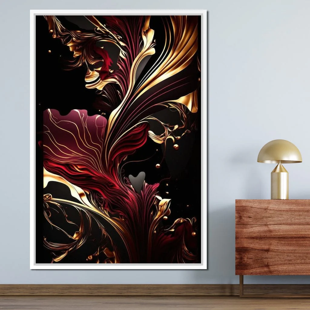 The Marble-Lux Collection: Dark Red & Vibrant Gold 02 - Image 5