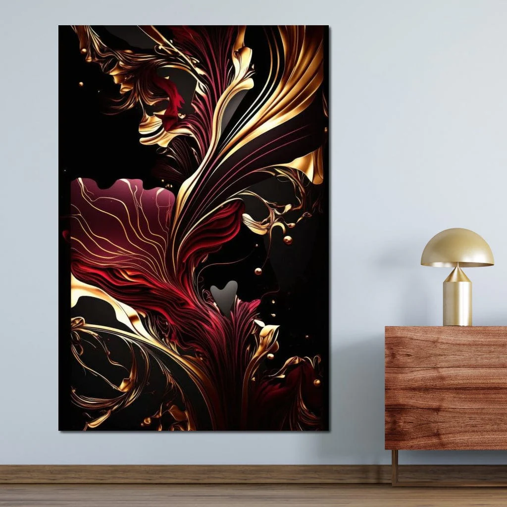 The Marble-Lux Collection: Dark Red & Vibrant Gold 02 - Image 6