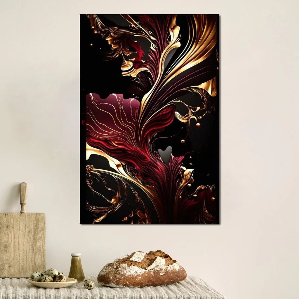 The Marble-Lux Collection: Dark Red & Vibrant Gold 02 - Image 8
