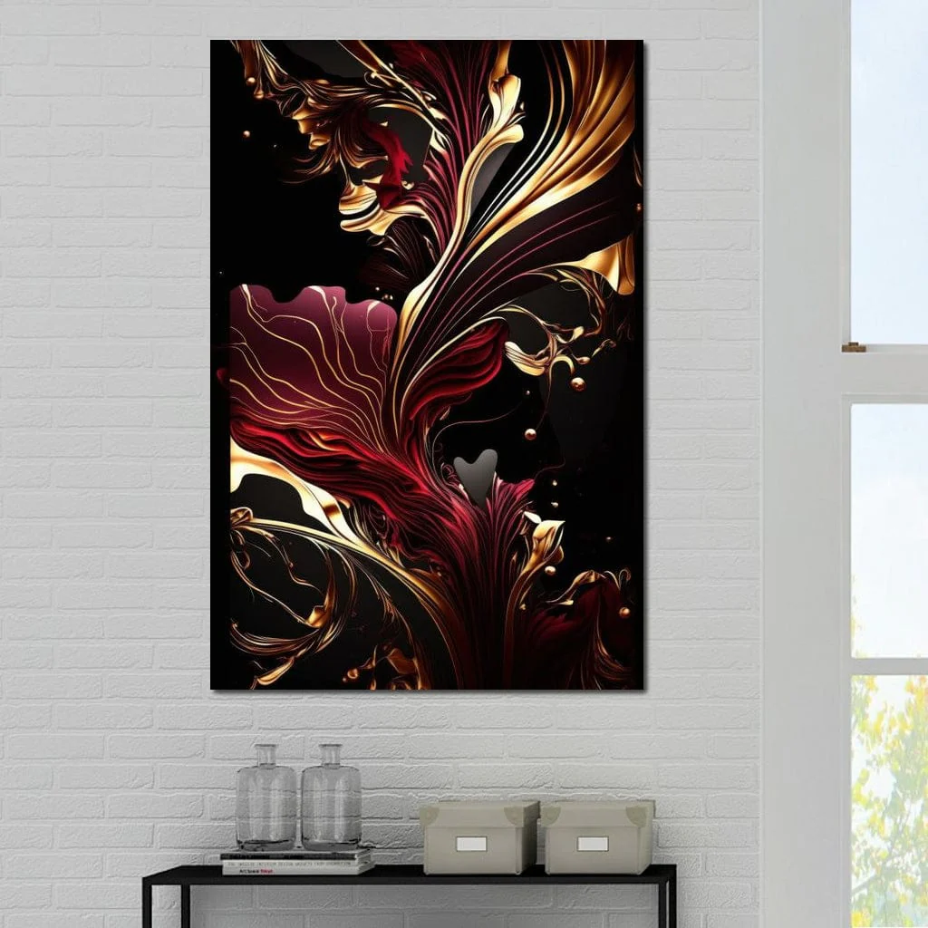 The Marble-Lux Collection: Dark Red & Vibrant Gold 02 - Image 9