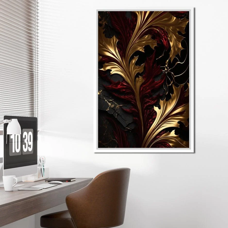 The Marble-Lux Collection: Dark Red & Vibrant Gold 04 - Image 7