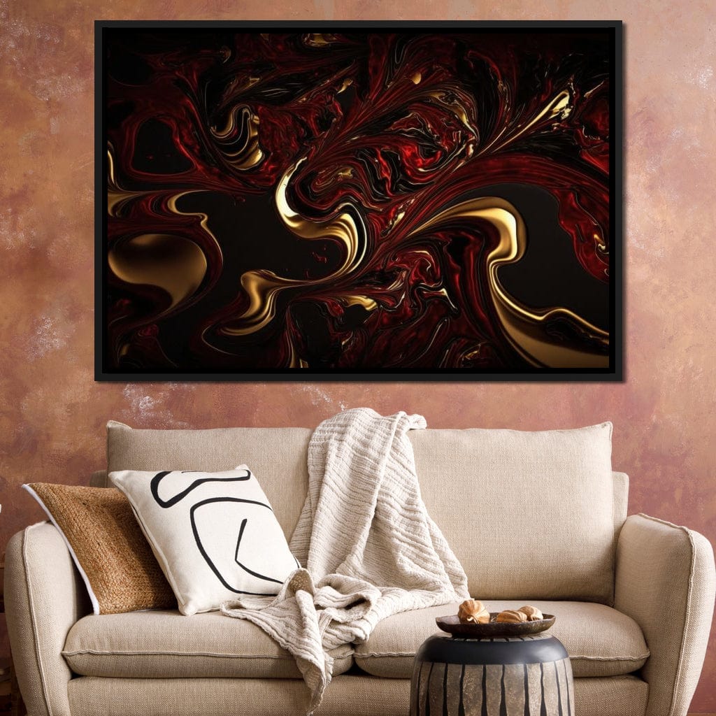 The Marble-Lux Collection: Dark Red & Vibrant Gold 14 - Image 5