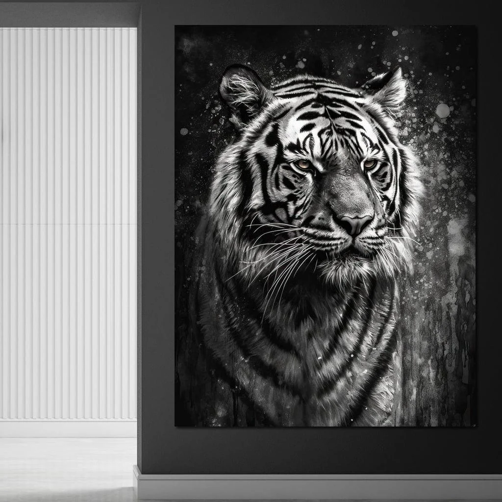 Tiger in Black & White - Image 4