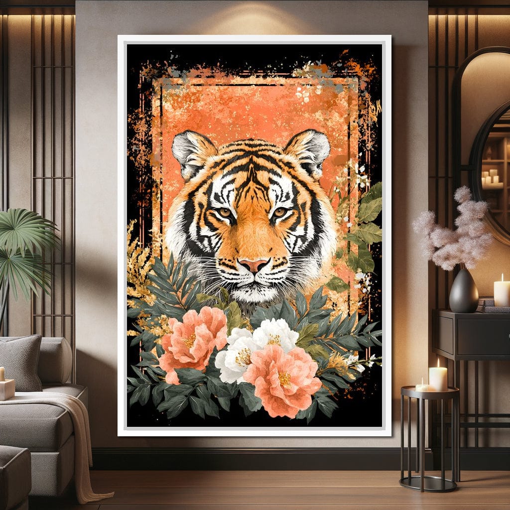 Tiger Majesty Floral Harmony - Image 2