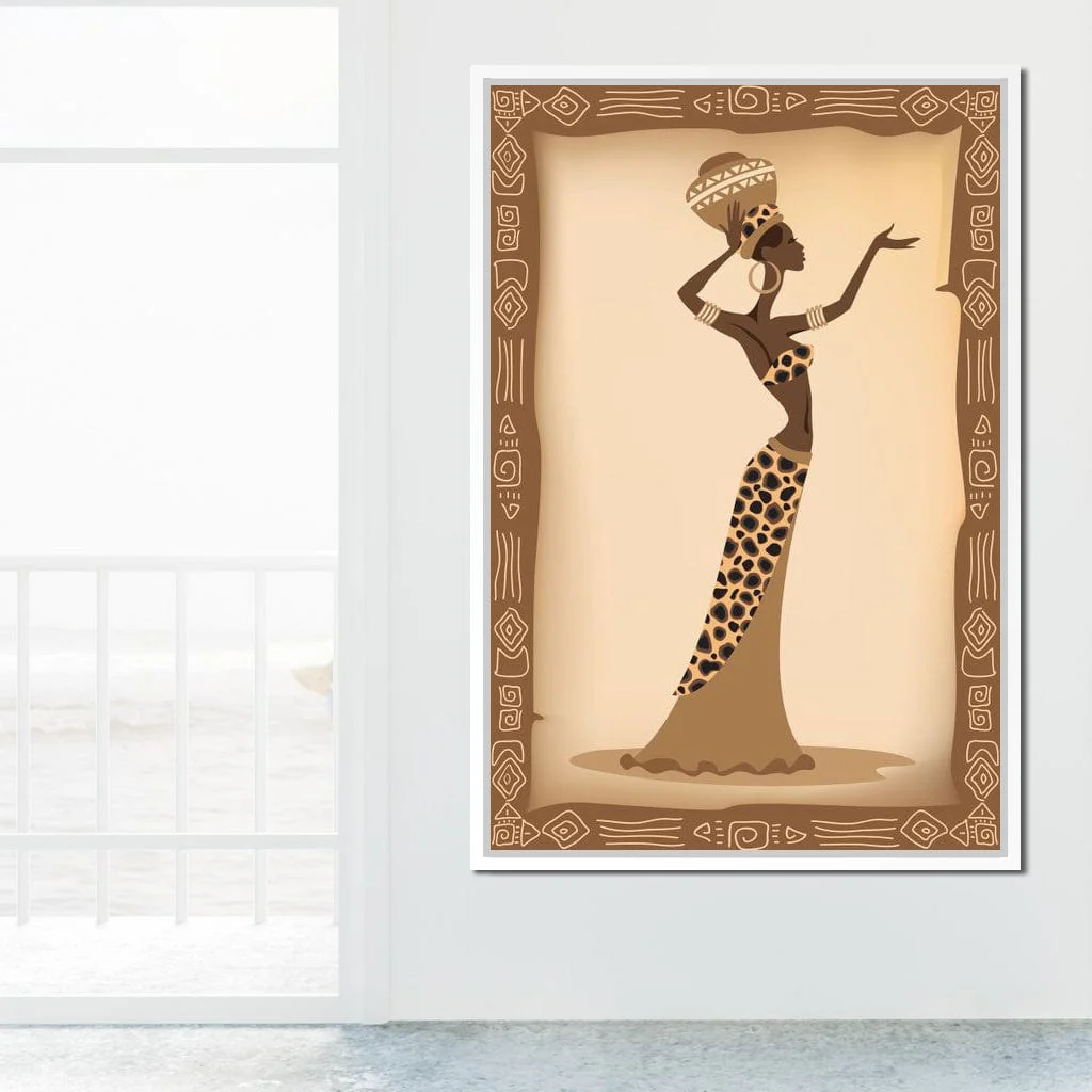 Traditional African Woman With Leopard Dress - Image 14
