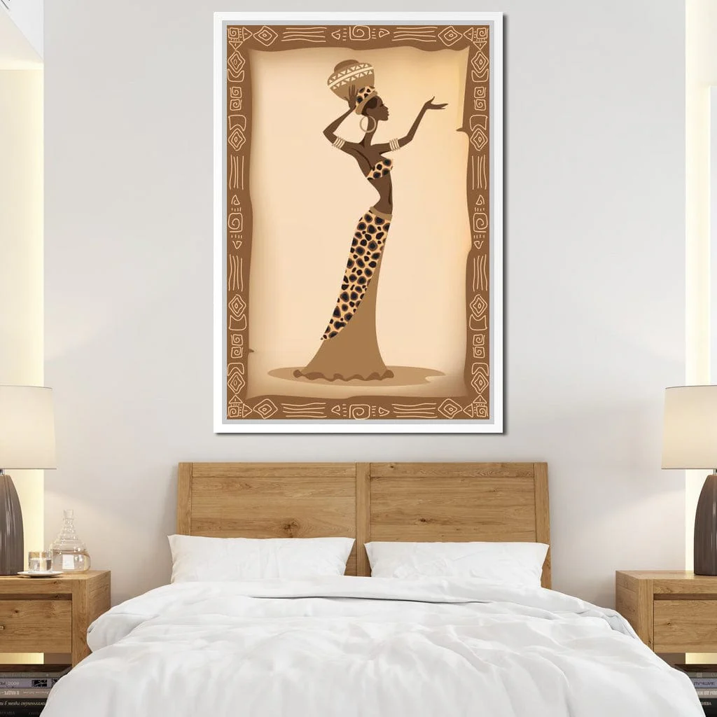 Traditional African Woman With Leopard Dress - Image 15