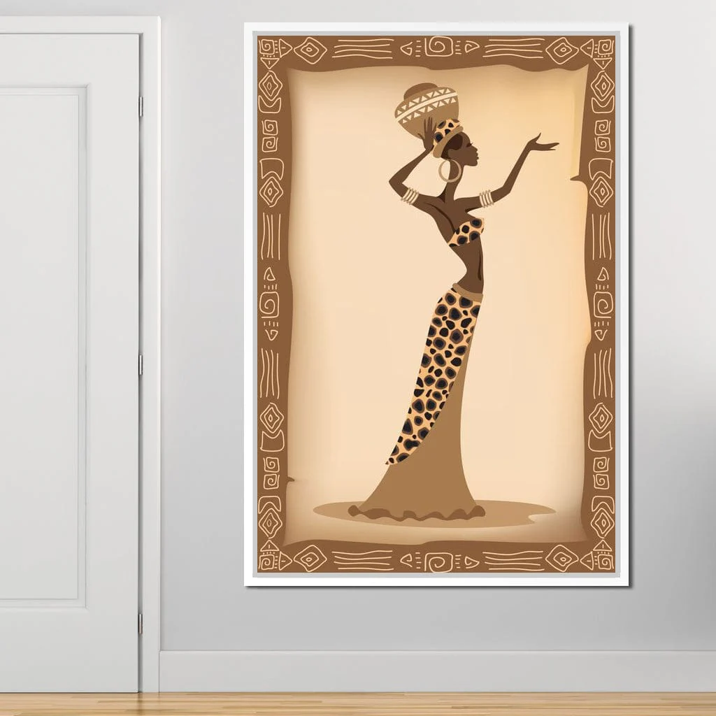 Traditional African Woman With Leopard Dress - Image 16