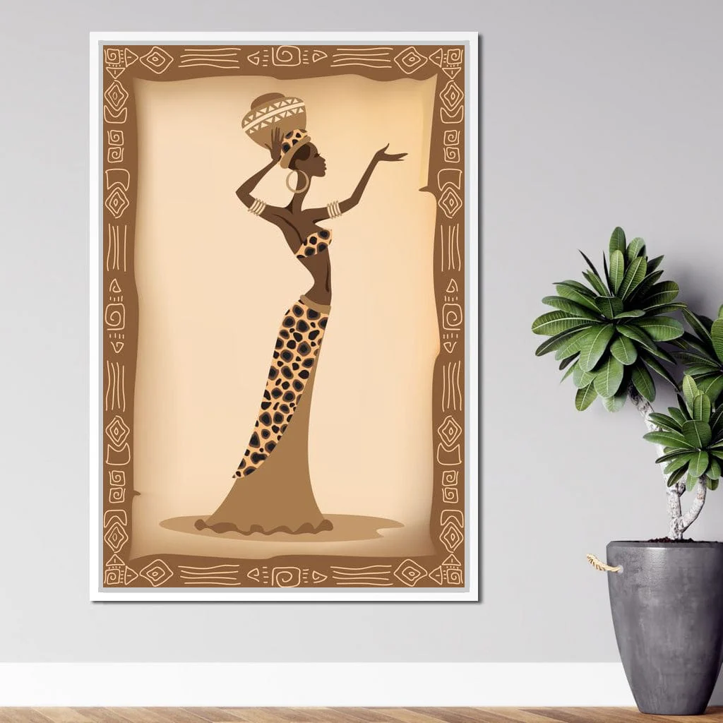 Traditional African Woman With Leopard Dress - Image 18