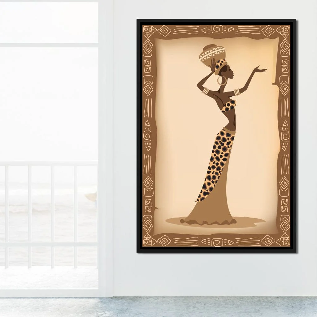 Traditional African Woman With Leopard Dress - Image 9