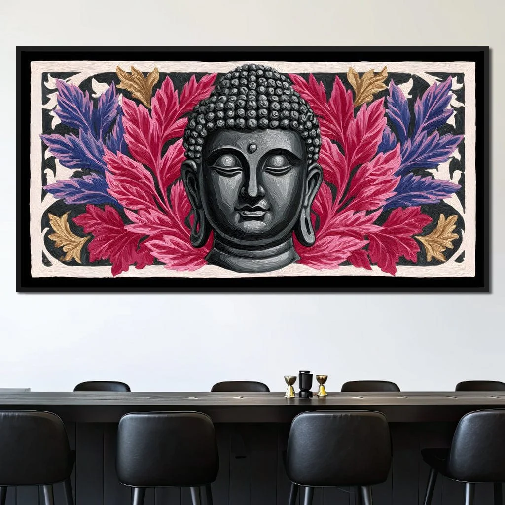 Tranquil Buddha Floral Reverie - Image 4