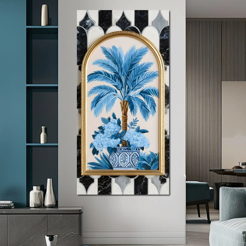 Tropical Elegance Flourish in Blue - Image 7