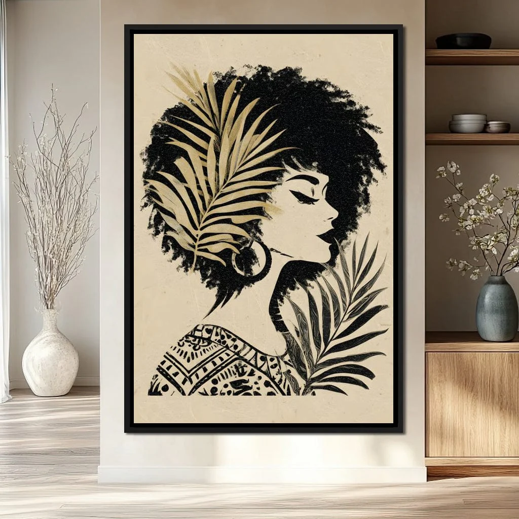 Tropical Noir Lady Silhouette - Image 3