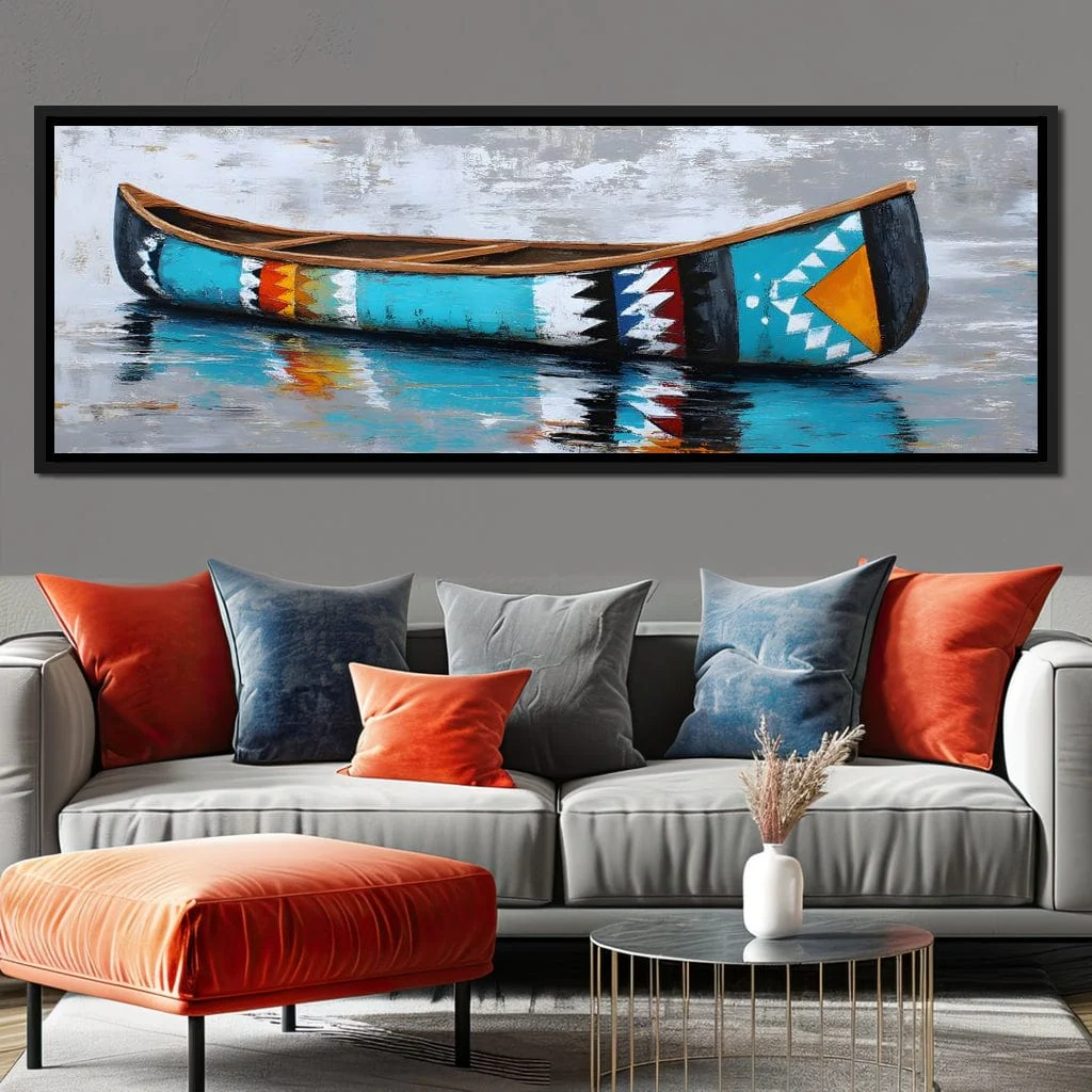 Turquoise River Canoe Reflection - Image 2