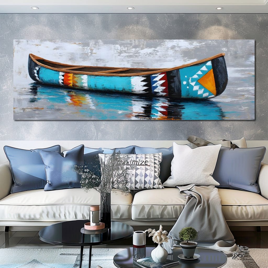 Turquoise River Canoe Reflection - Image 7