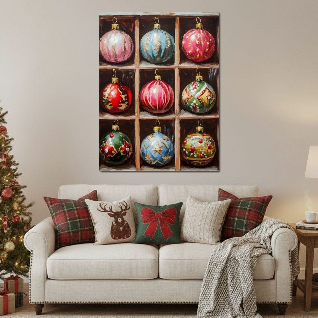 Vintage Christmas Ornaments Grid - Image 7