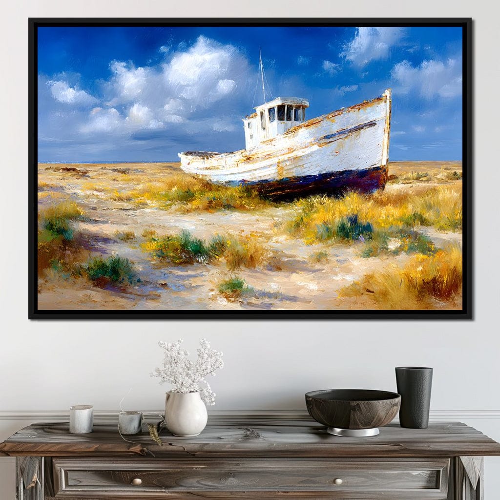 Weathered Coastal Boat Reverie - Image 3