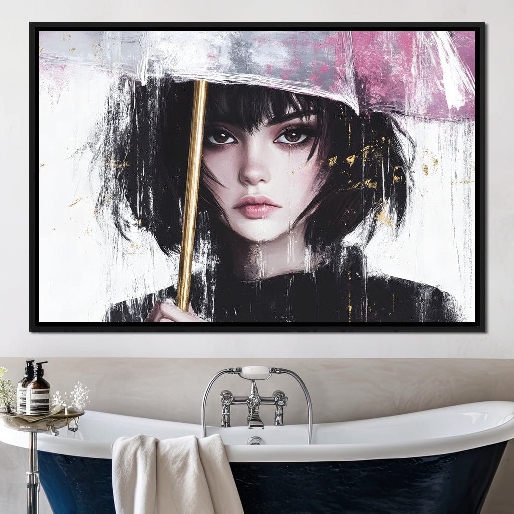 Whispering Elegance Beneath Rain - Image 4