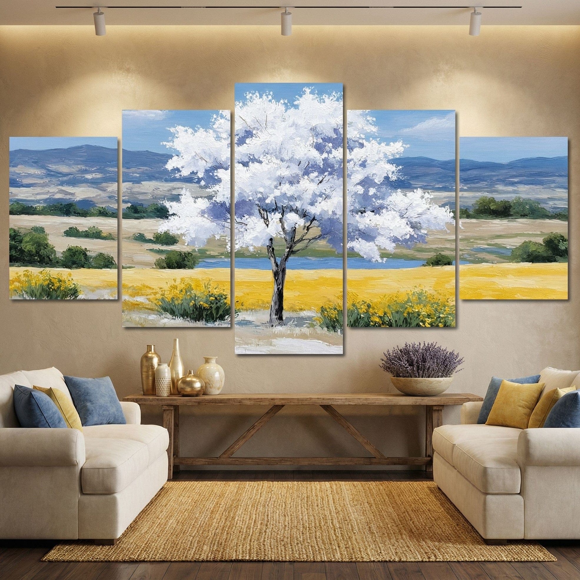 White Blossom Meadow Vista