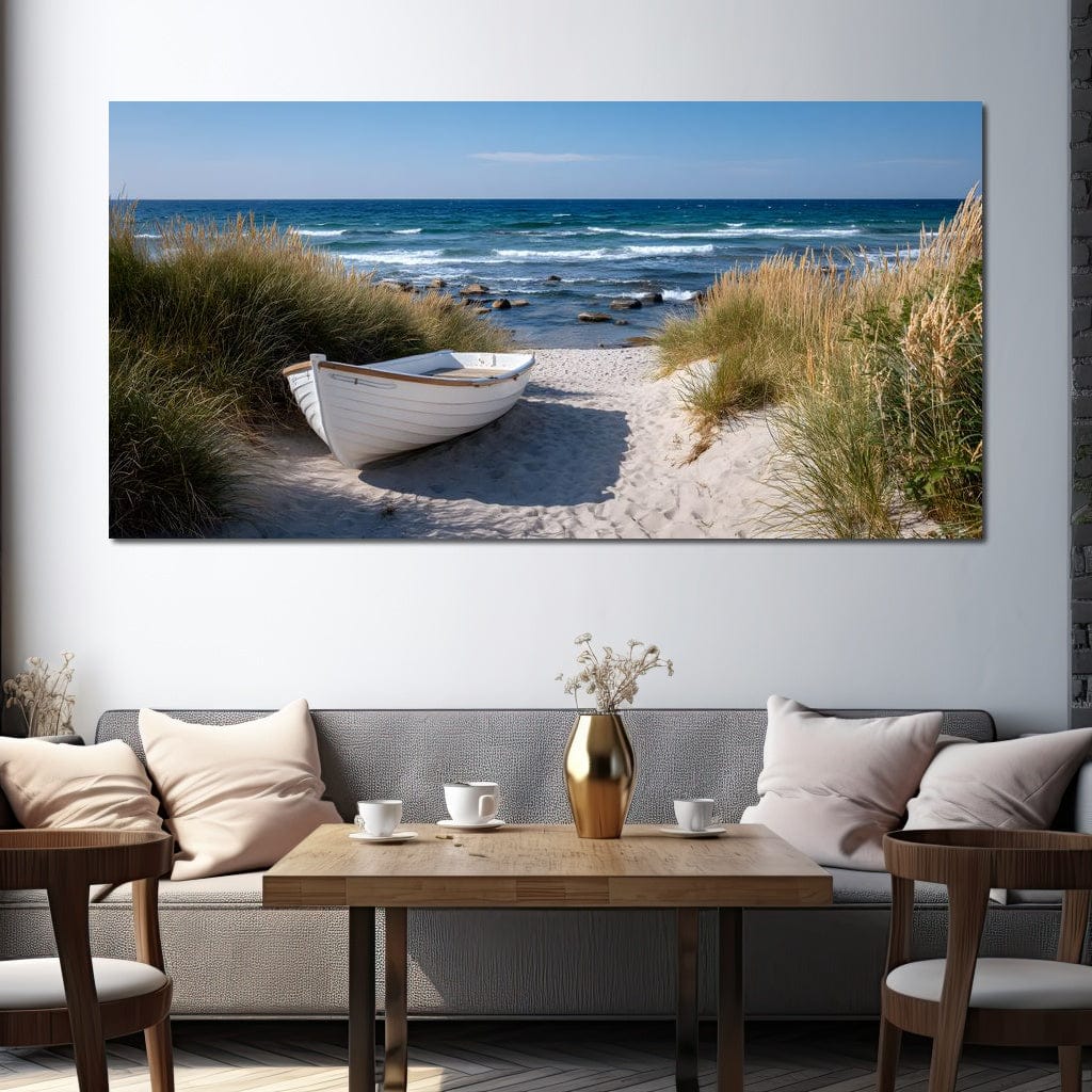White Rowboat Coastal Dunes - Image 5