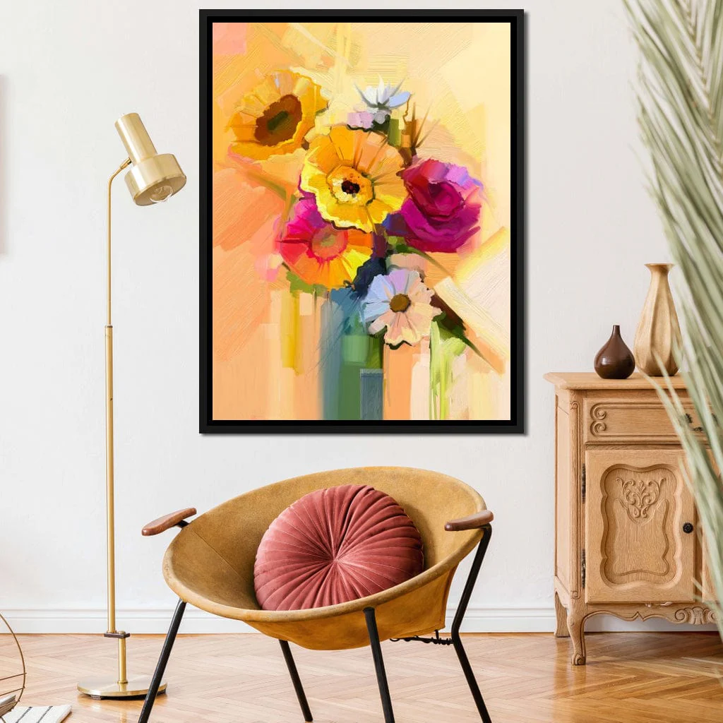 White Yellow & Red Flower Bouquet