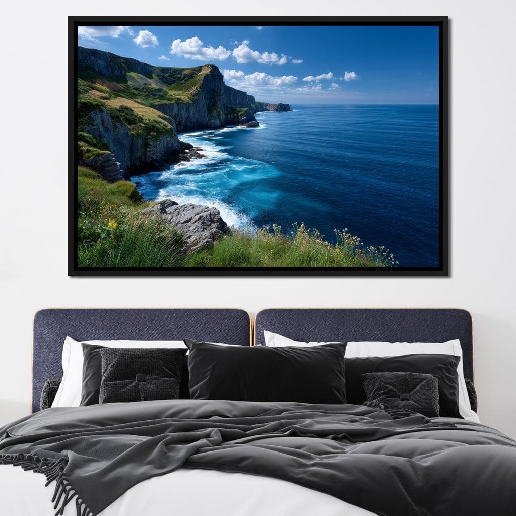 Wild Cliffs Over Blue Sea - Image 4