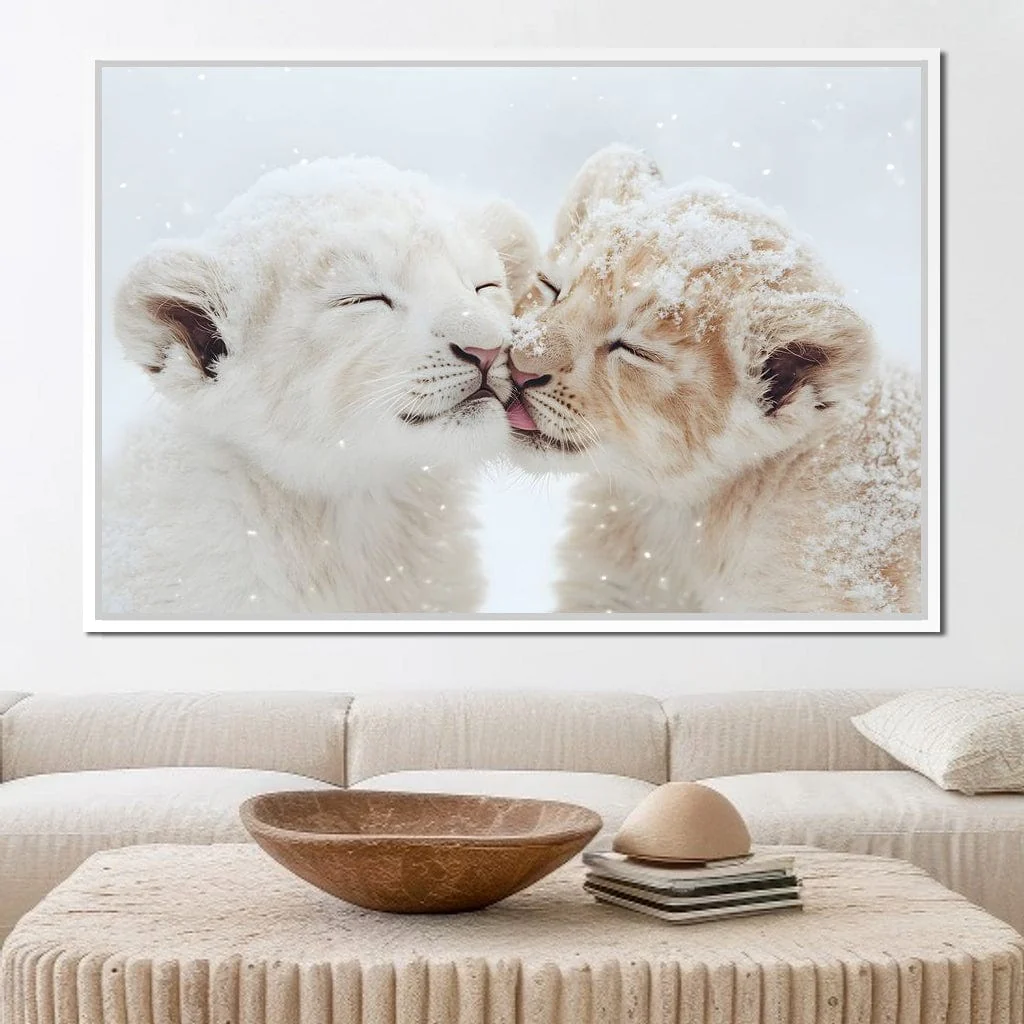 Winter Embrace Lion Cubs - Image 14