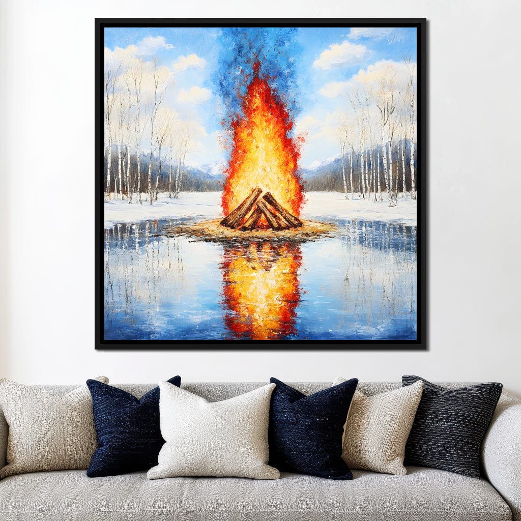 Winter Flames Reflecting - Image 2