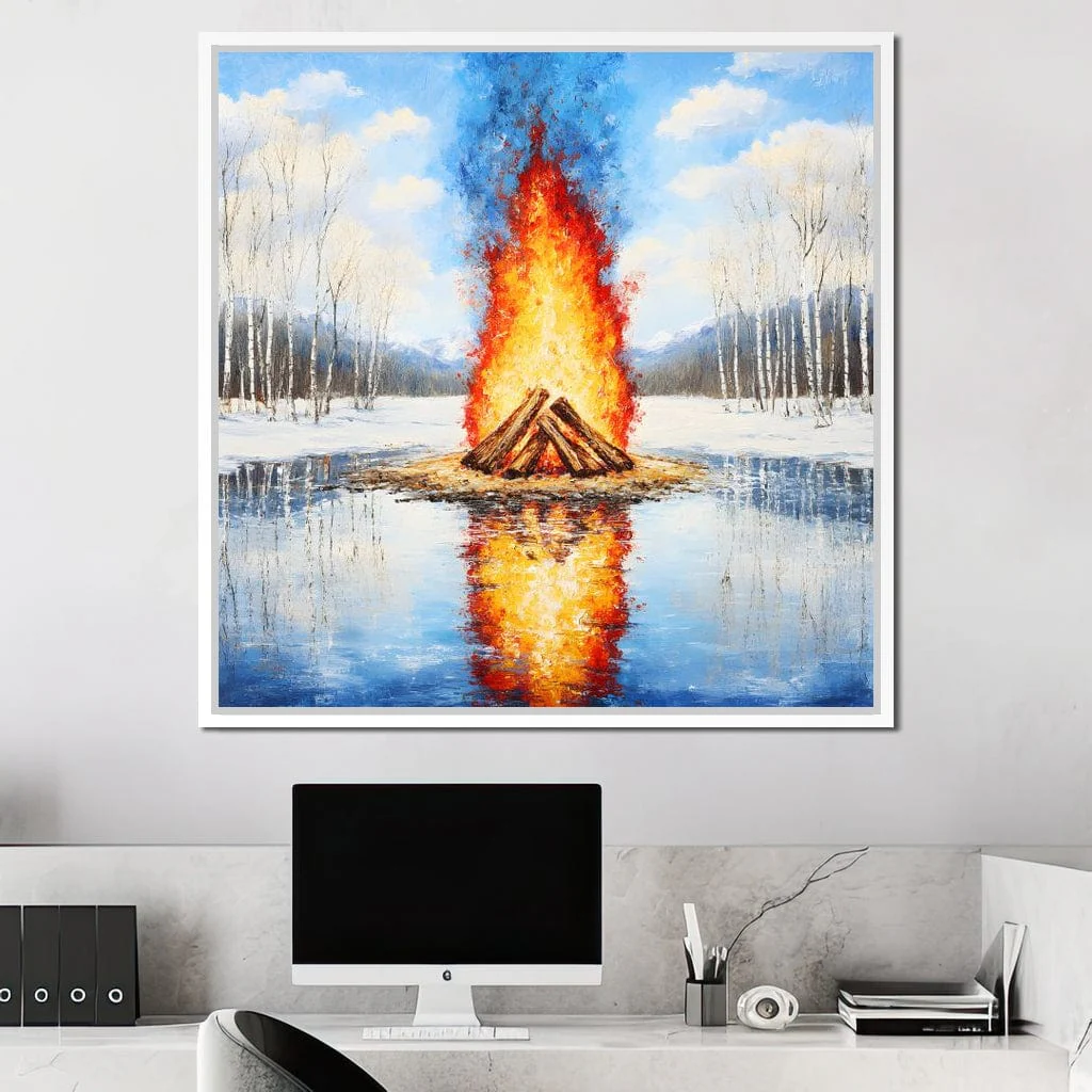 Winter Flames Reflecting - Image 6