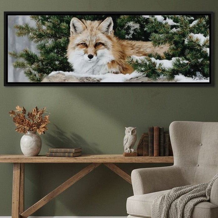 Winter Fox Under Pine Boughs - Image 2