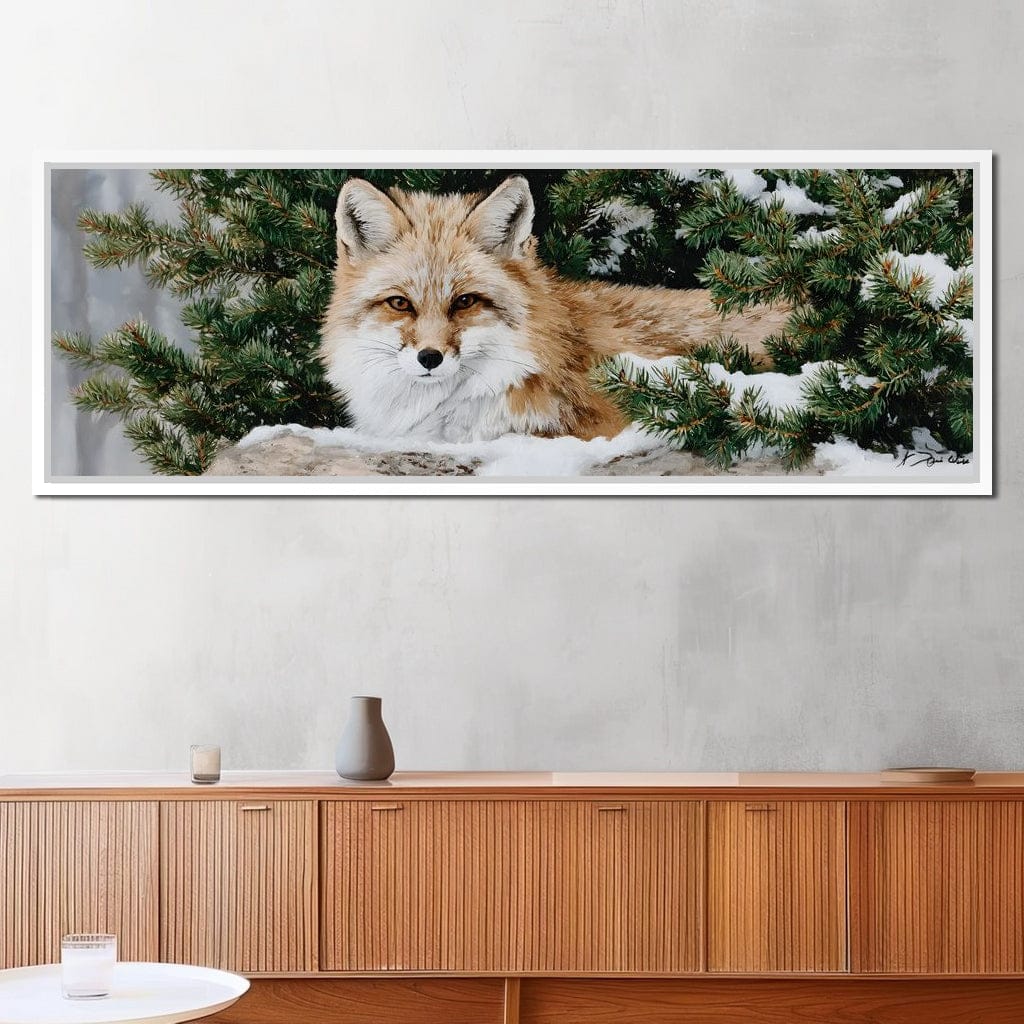 Winter Fox Under Pine Boughs - Image 5