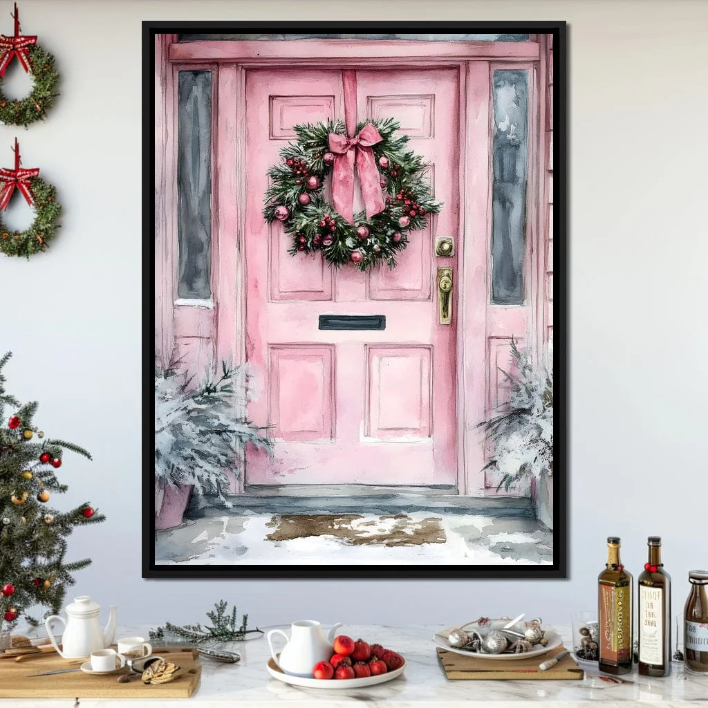 Winter Welcome Pink Door - Image 10