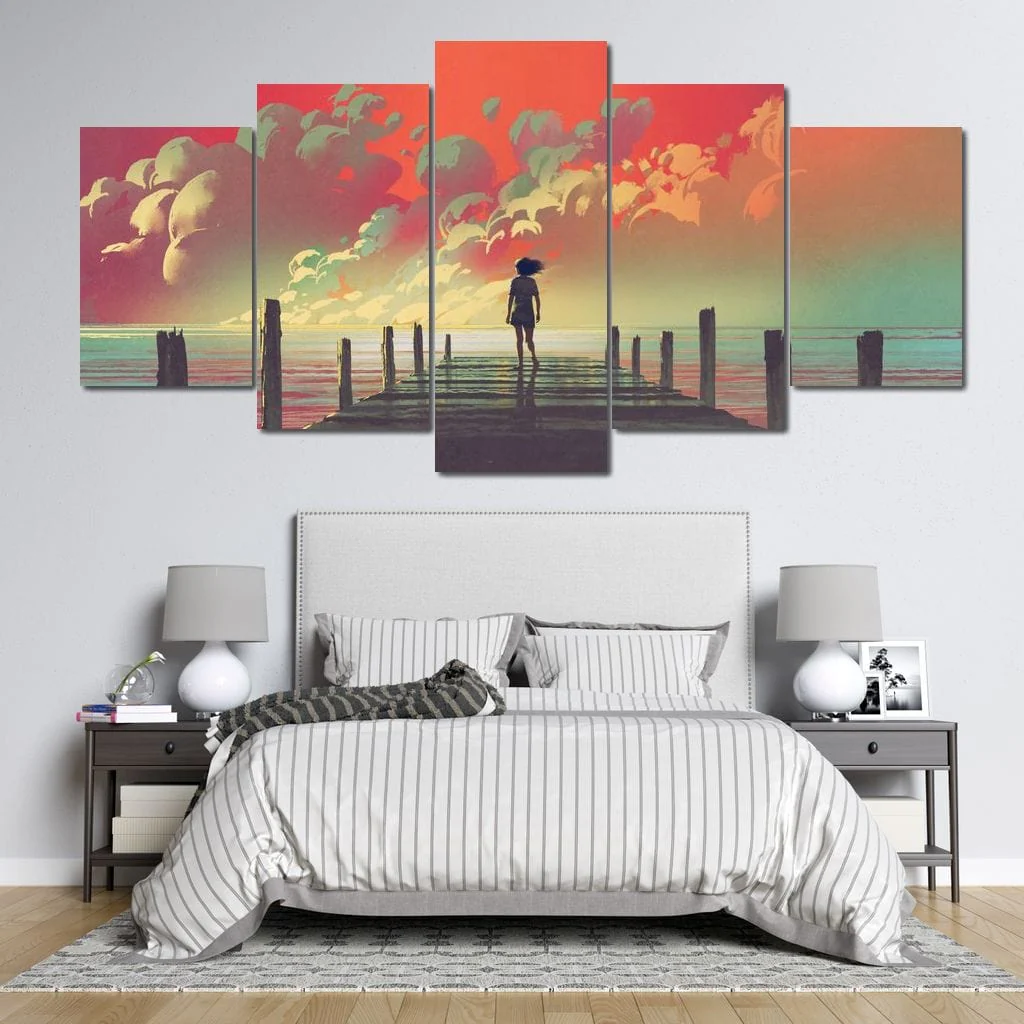 Wooden Pier Clouds - Image 2