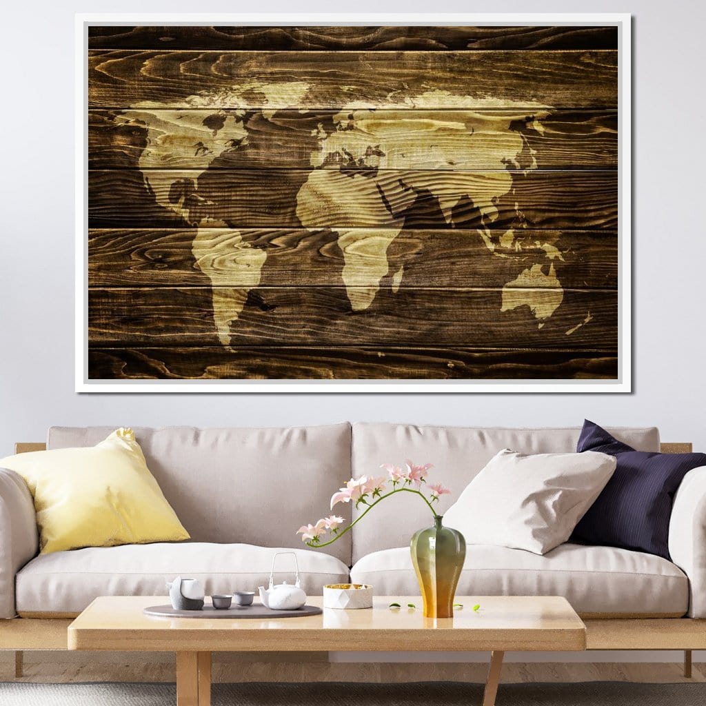 World Map - Oak Planks - Image 14