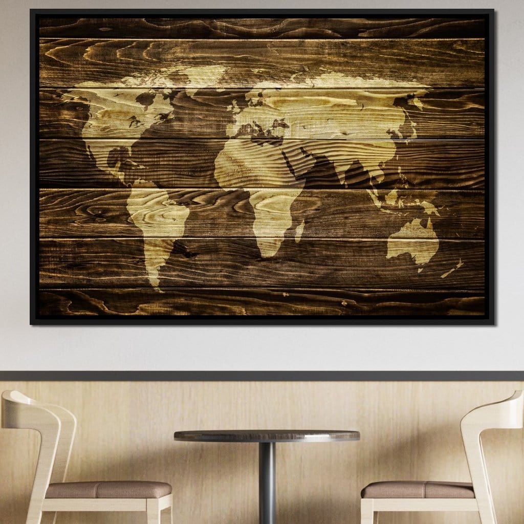 World Map - Oak Planks - Image 9