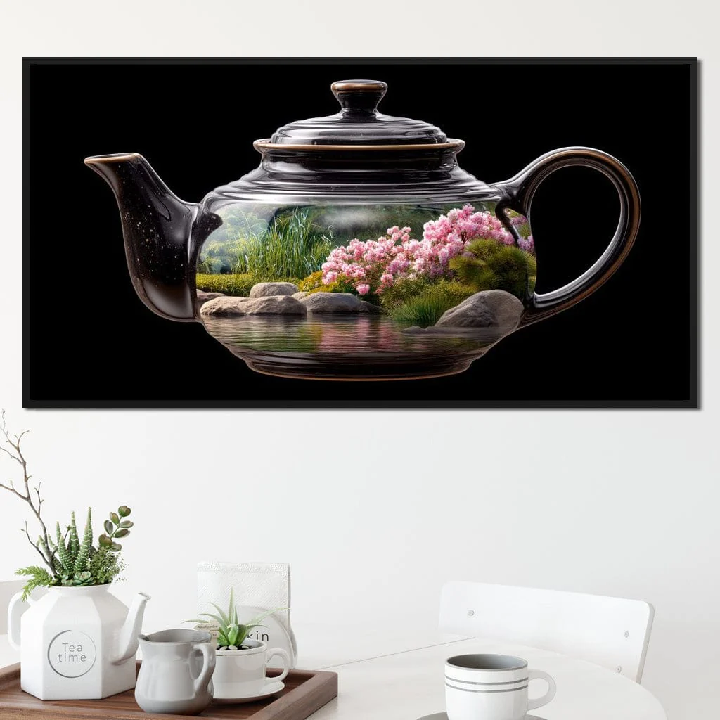 Zen Teapot Garden Reflection - Image 8